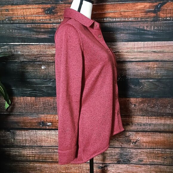 Soft Surroundings Willow Sweater Jacket PS Small Petite Shacket Embroidered Snap - Picture 8 of 11